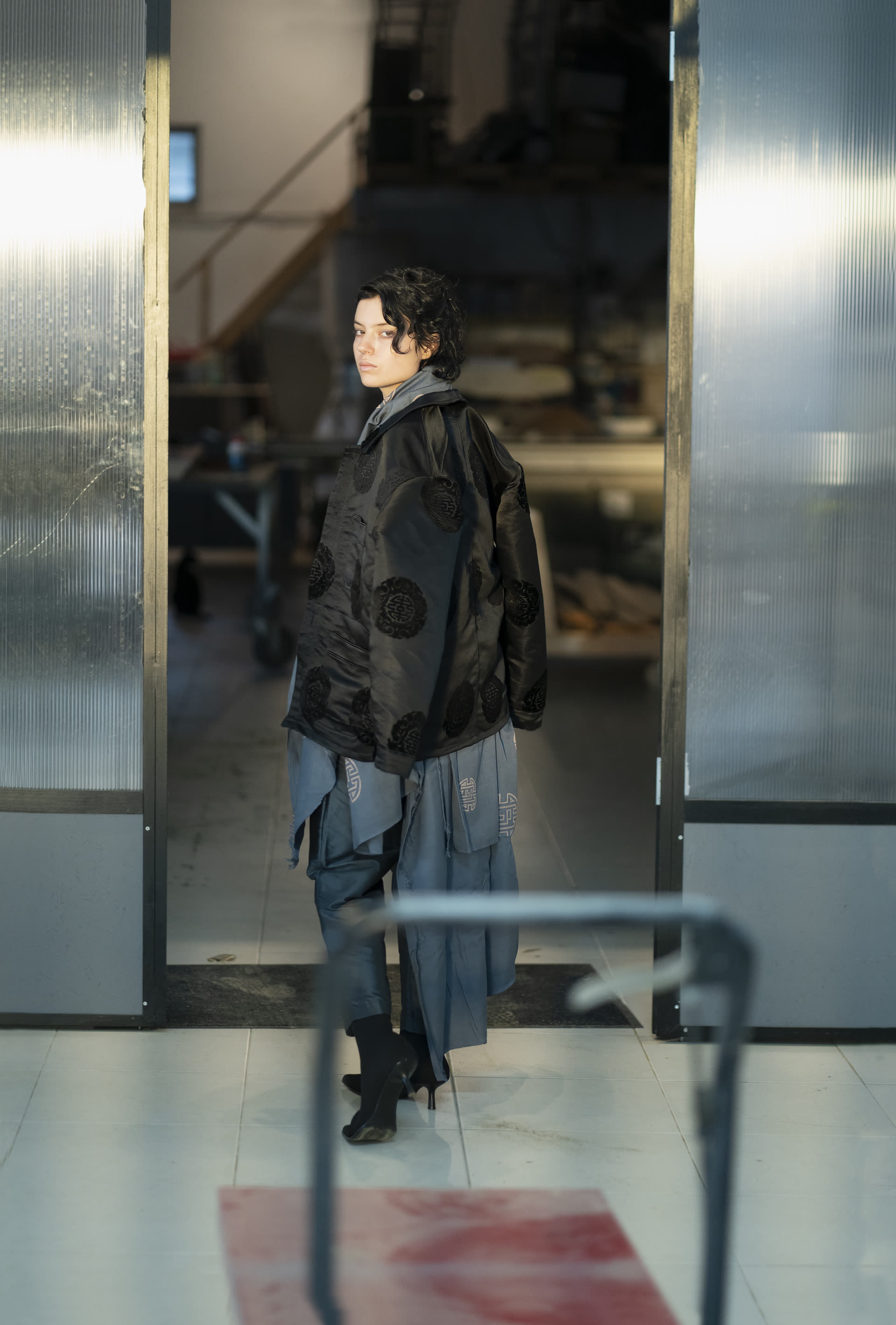 Laundryclub black knitwear campaign look